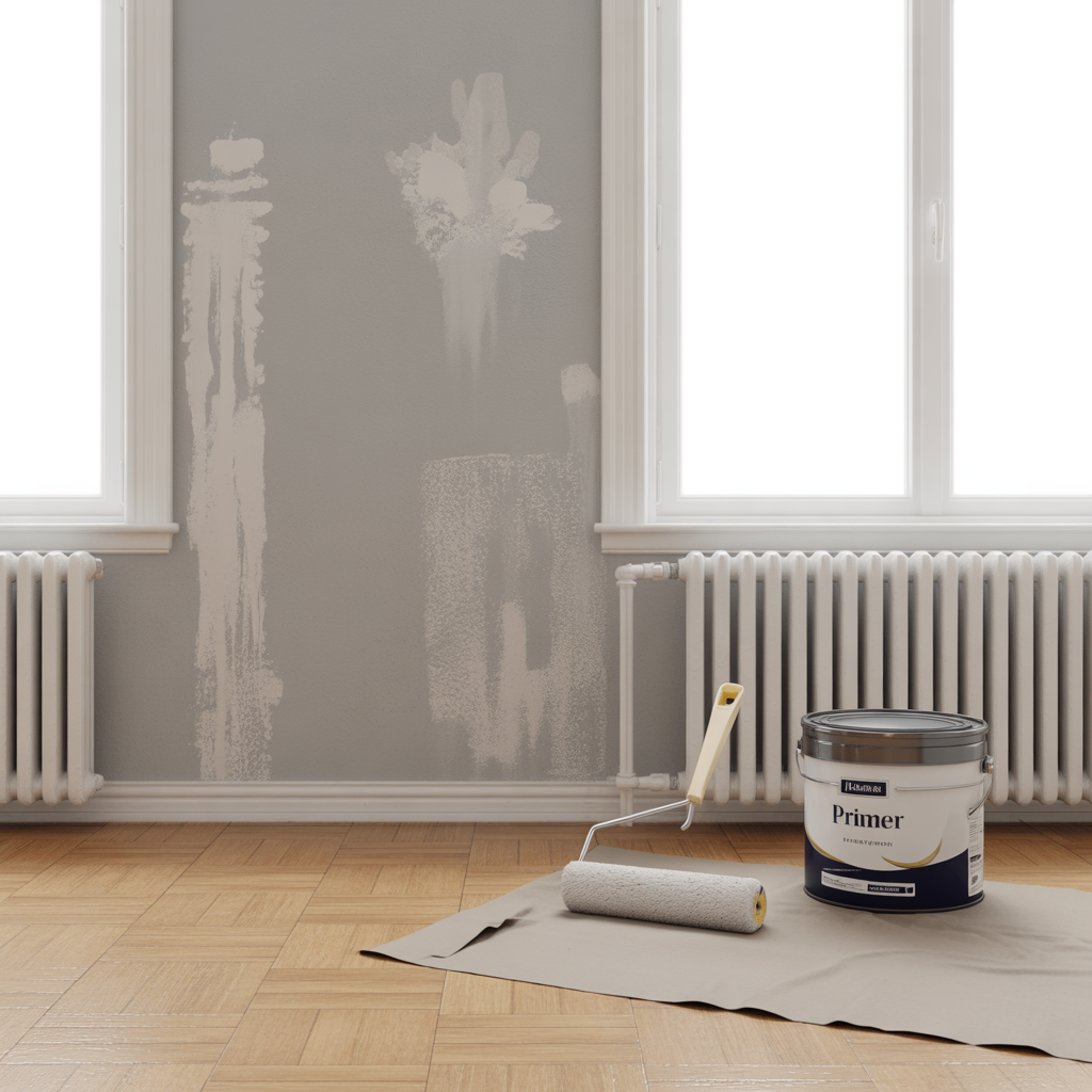 bubblor i vaggfarg felsokning av fukt grundning och roller